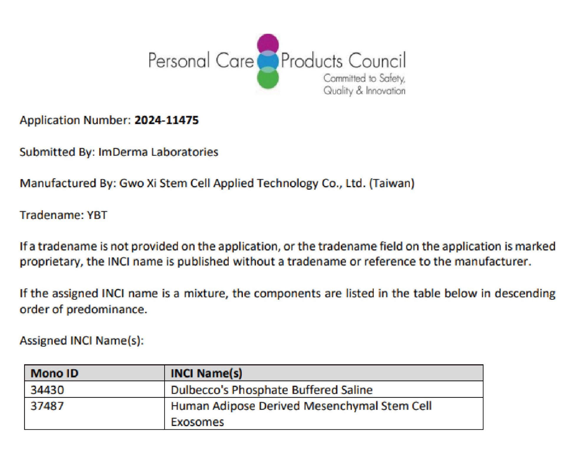 GWOXI Stem Cell Receives INCI Certification for Human Adipose-Derived Mesenchymal Stem Cell Exosomes